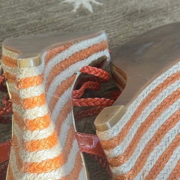 Michael Kors Orange Espadrille Sandals - Picture 14 of 14